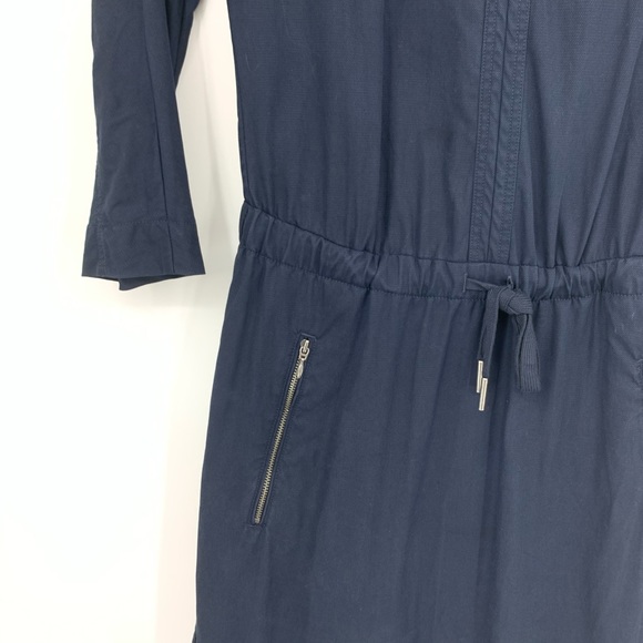 Marco Polo 34 Small Dress Shirt Navy Long Sleeve - Picture 2 of 7